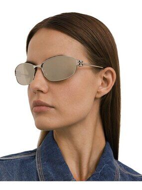 NEW BALENCIAGA BB0336S 006 SUNGLASSES SILVER WOMEN EYEWEAR BALENCIAGA